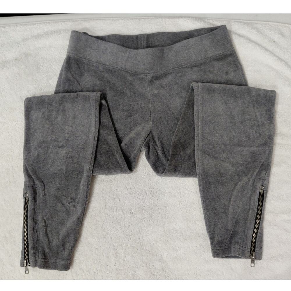Juicy Couture Womens Sweatpants Size Small Gray with zipper ankle accent